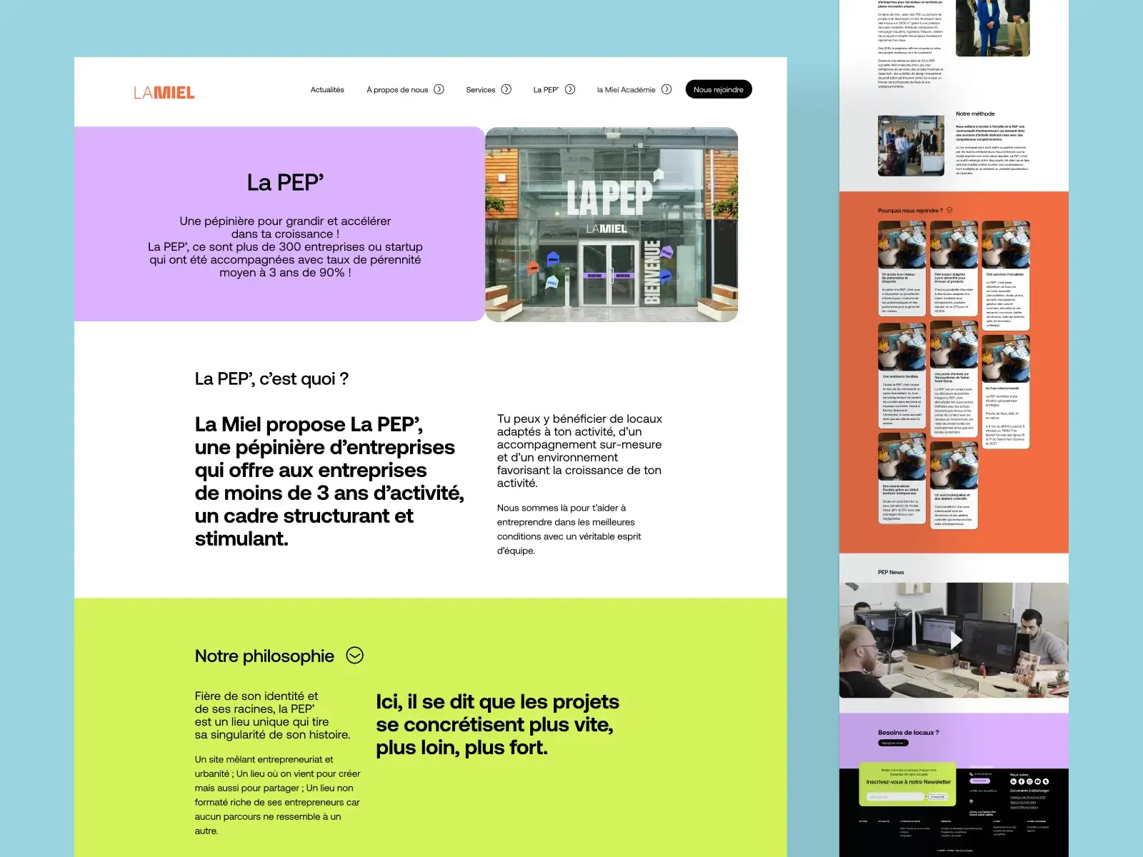 Page du site de LaMiel qui présente la PEP'