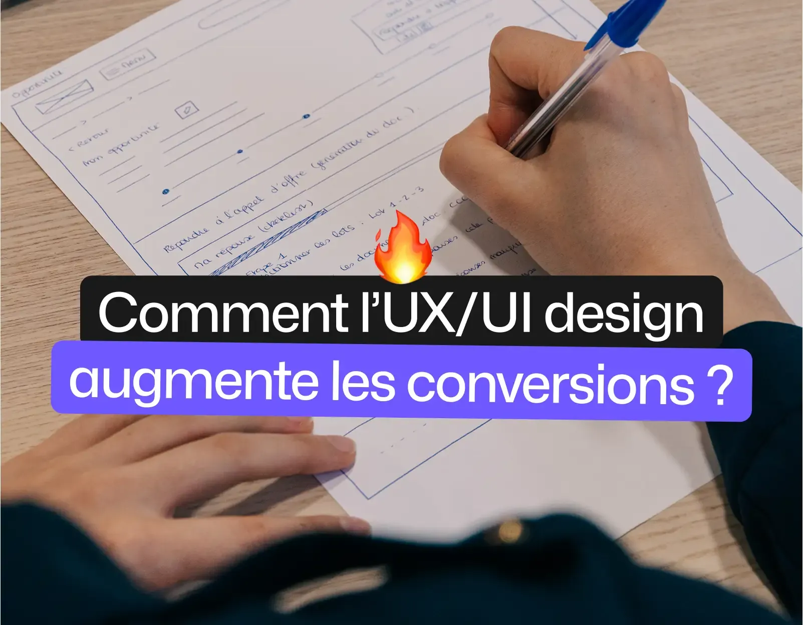 personne en train de dessiner des wireframes