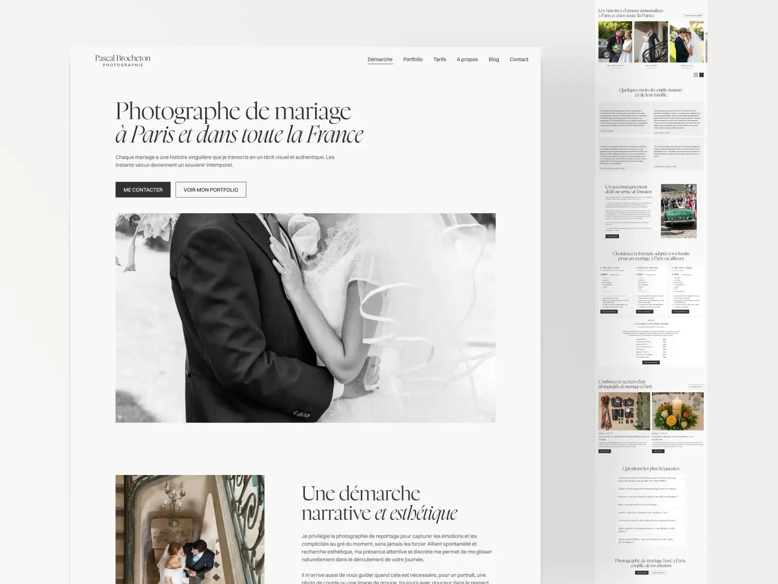 page mariage du site de pascal brocheton photographe