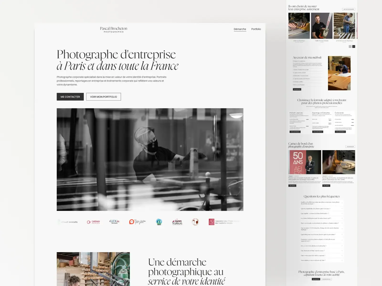 page corporate du site de pascal brocheton photographe